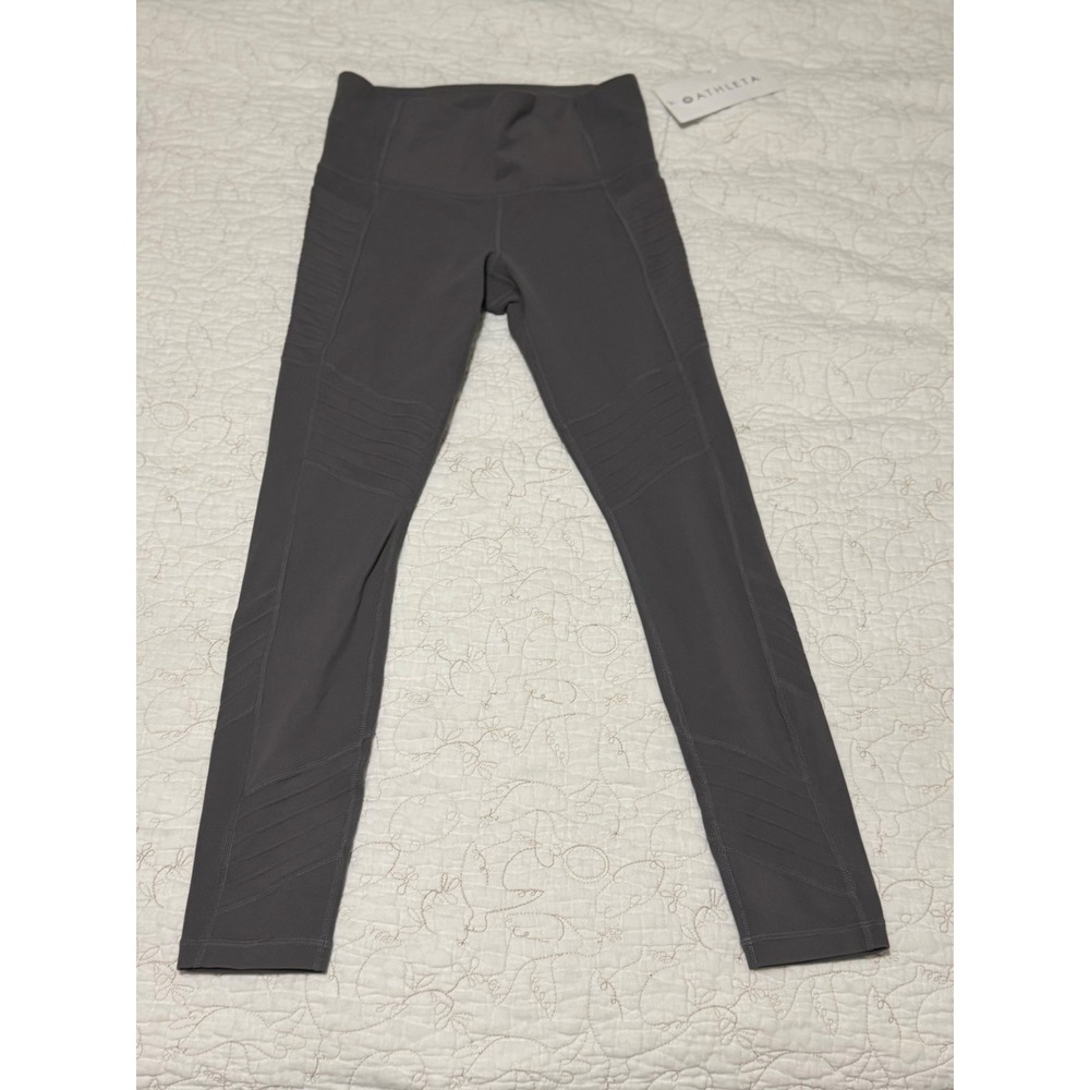 Athleta Stash Pocket Moto Tight Legging Gray XSP